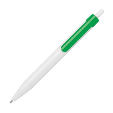Logotrade liikelahja tuotekuva: Värvilise klipiga pastapliiats, roheline