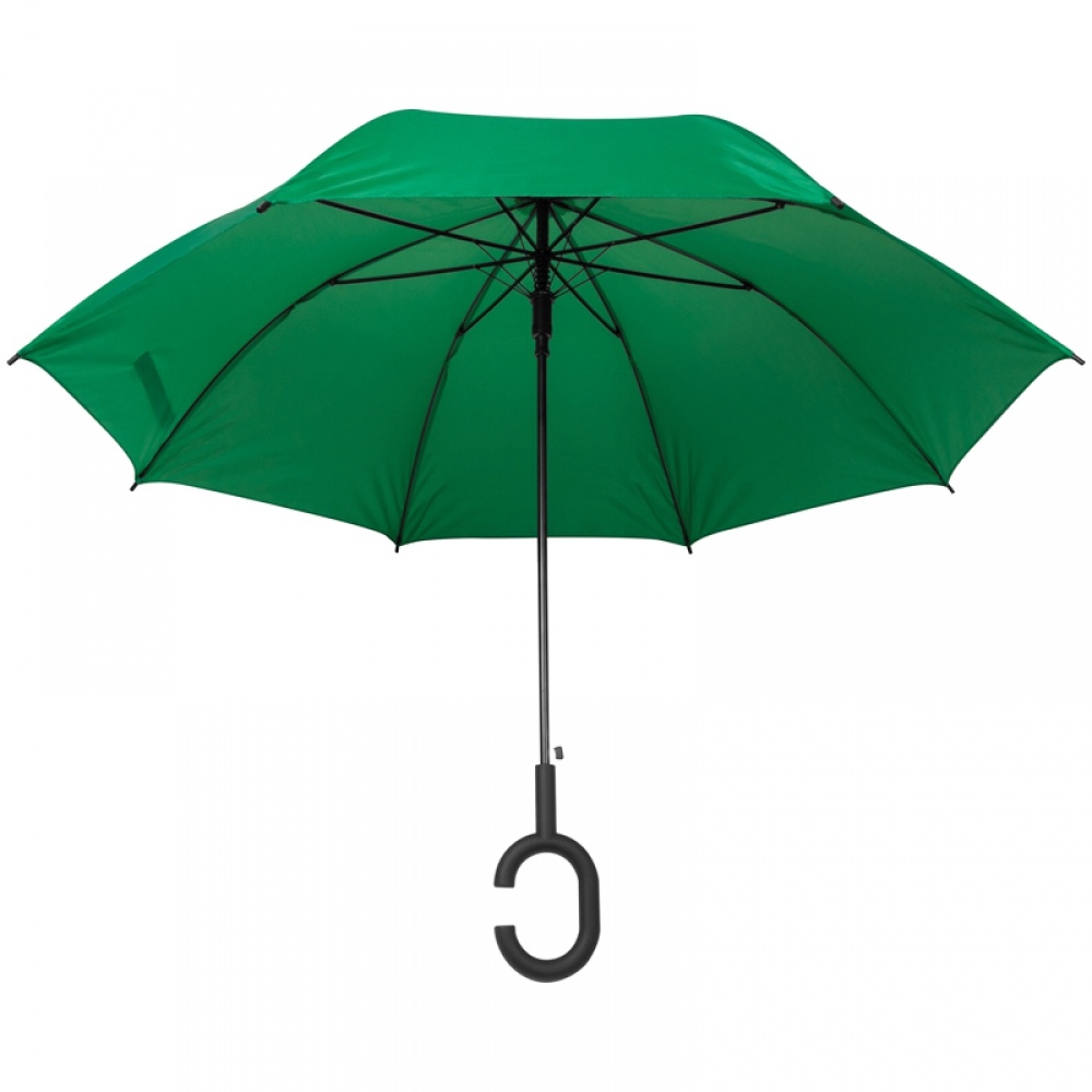 Logo trade liikelahja mainoslahja tuotekuva: Vihmavari "Käed-vabad", roheline