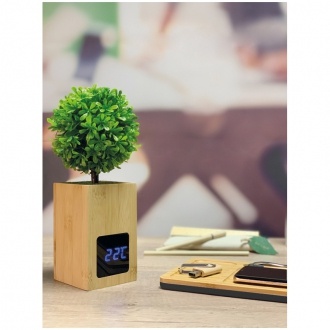 Logotrade liikelahjat mainoslahjat tuotekuva: Bambusest lauakell, beež