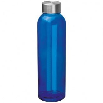 Logotrade liikelahja tuotekuva: Lasinen juomapullo painatuksella, 500 ml, sininen