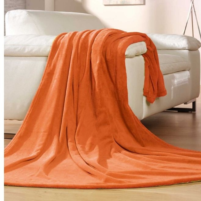Logo trade liikelahja kuva: Memphis fleece huopa, 150x200 cm, oranssi