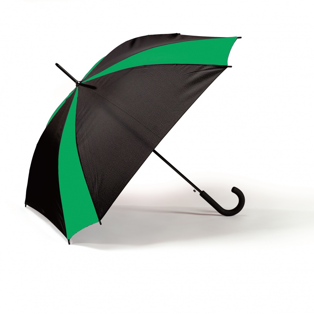 Logotrade mainoslahjat kuva: Kahevärviline vihmavari Saint-Tropez, roheline/must