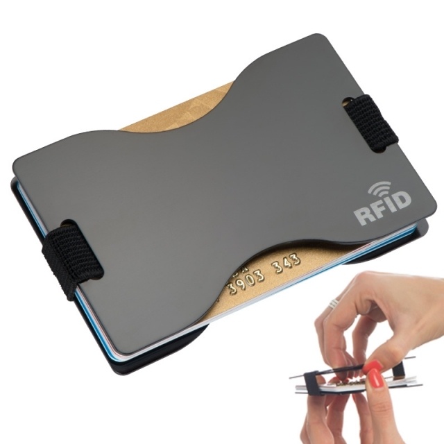 Logotrade liikelahjat mainoslahjat tuotekuva: RFID-korttikotelo GLADSTONE väri musta