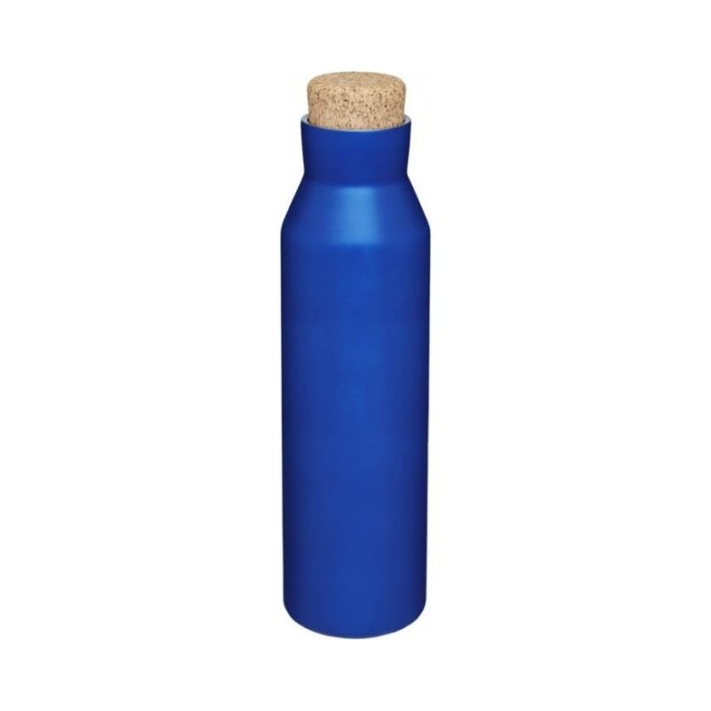 Logotrade mainoslahjat kuva: Pohjoismainen kuparityhjiöllä eristetty pullo korkilla, sininen