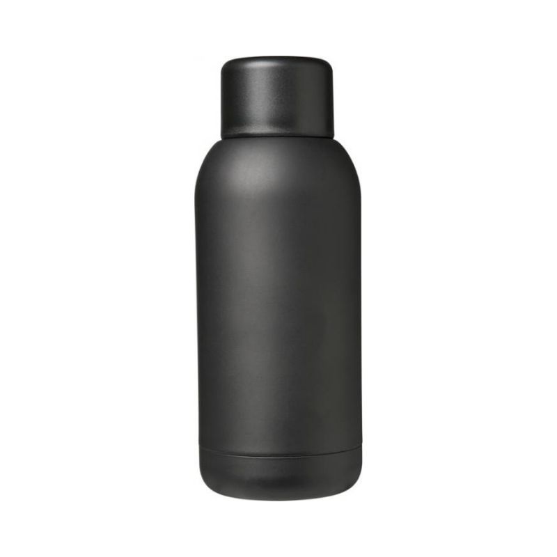 Logo trade liikelahjat mainoslahjat kuva: Brea 375 ml:n kuparinvärinen eristetty juomapullo, musta