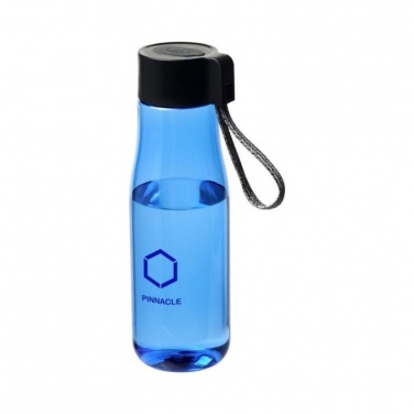 Logo trade liikelahjat mainoslahjat kuva: Latauskaapelillinen 640 ml:n Ara Tritan™ -juomapullo, sininen