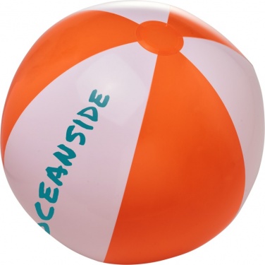 Logo trade mainoslahja kuva: Yksivärinen Bora-rantapallo, oranssinpunainen