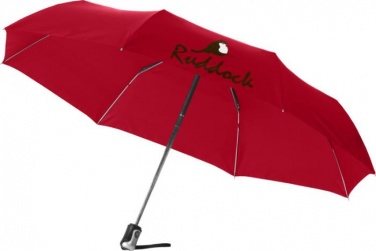 Logo trade mainostuotet tuotekuva: 21.5" Alex 3-osainen automaattinen sateenvarjo, punainen