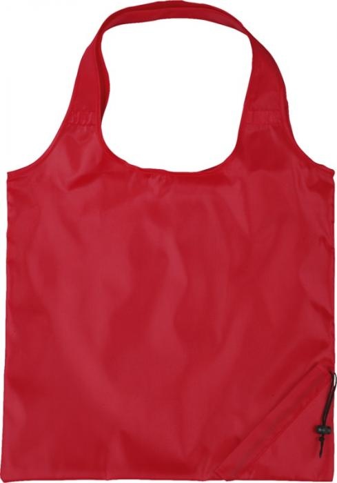 Logotrade liikelahja mainoslahja kuva: Bungalow Taiteltava Polyester Kassi, punainen