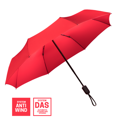 Logo trade mainoslahja ja liikelahja tuotekuva: Täysautomaattinen sateenvarjo Cambridge, punainen