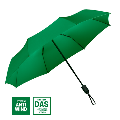 Logotrade mainoslahja tuotekuva: Täysautomaattinen sateenvarjo Cambridge, vihreä