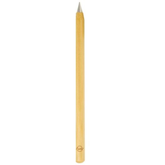 Logo trade mainoslahjat tuotekuva: Perie bambu musteton kynä, vaaleanruskea