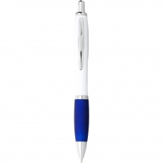 Nash-kuulakärkikynä, valkoinen runko, värillinen grippi, musta muste