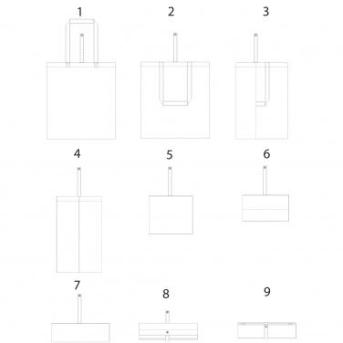 Logotrade mainoslahja tuotekuva: Nevada-kassi, puuvillainen, taitettava, 100 g/m² 7L