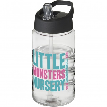 H2O Active® Bop 500 ml -urheilujuomapullo juomanokkakannella logolla, Läpinäkyvä / musta – yksityiskohtakuva 3