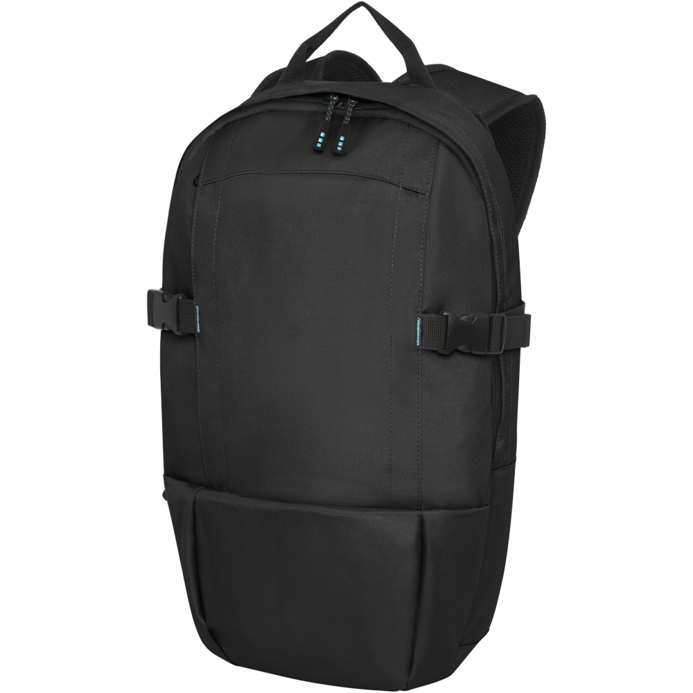 Baikal GRS RPET -reppu kannettavalle, 15” 8L, Tasainen musta, värivaihtoehto