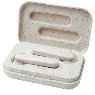 Logo trade mainoslahja kuva: Nantai vehnänolki True Wireless nappikuulokkeet