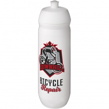 HydroFlex™ 750 ml puristettava juomapullo logolla, Valkoinen / valkoinen – yksityiskohtakuva 5