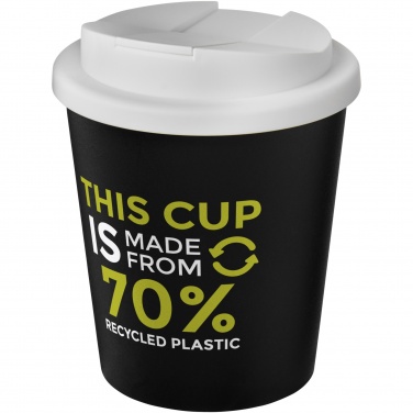 Americano® Espresso Eco 250 ml termosmuki roiskeenkestävällä kannella logolla, Musta / valkoinen – yksityiskohtakuva 3
