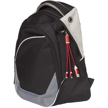 Logo trade mainoslahjat ja liikelahjat kuva: Metal kierrätetystä alumiinista valmistettu 4-in-1-latauskaapeli avaimenperällä