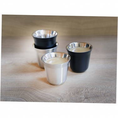 Duo 80 ml RCS-sertifioitu ruostumattomasta teräksestä valmistettu espressokuppisetti, Hopea – yksityiskohtakuva 4