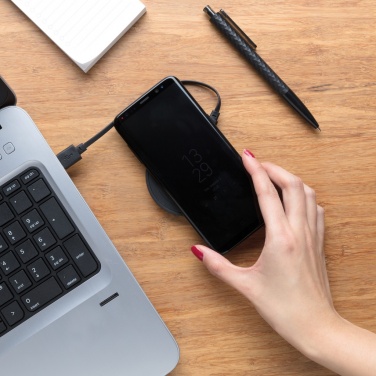 Logo trade mainoslahjat ja liikelahjat kuva: 5 W:n langaton latauslaatta, pyöreä