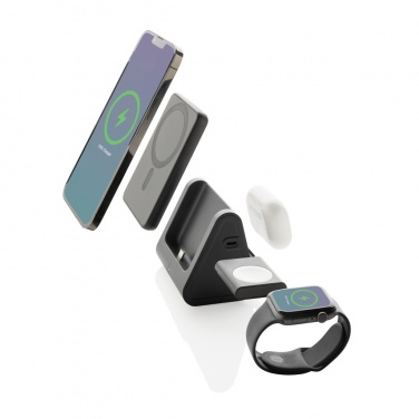 Logotrade mainoslahjat ja liikelahjat tuotekuva: Powerbase 3 in 1 -laturi virtapankilla RCS kierrätysmuovia