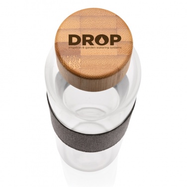 Logo trade liikelahja mainoslahja tuotekuva: Impact borosilikaattilasipullo bambukannella