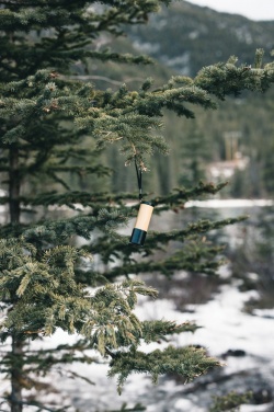 Logo trade liikelahja mainoslahja tuotekuva: Bambu- ja RCS-kierrätysmuovitaskulamppu