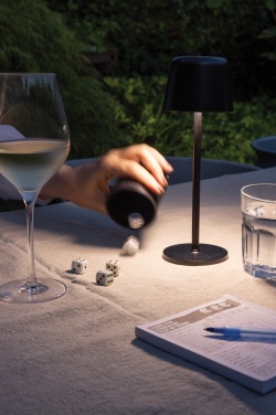 Logotrade liikelahja tuotekuva: Zenic RCS kierrätysmuovinen USB-ladattava pöytävalaisin