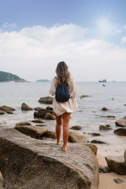 Logo trade liikelahjat mainoslahjat kuva: Impact AWARE™ kiristysnauhareppu kierrätetystä denimistä