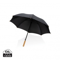 23" Impact AWARE™ RPET 190T automaattisesti avautuva sateenvarjo bambukahvalla