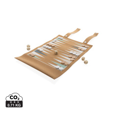 Britton taitettava backgammon -ja tammipelisetti korkista
