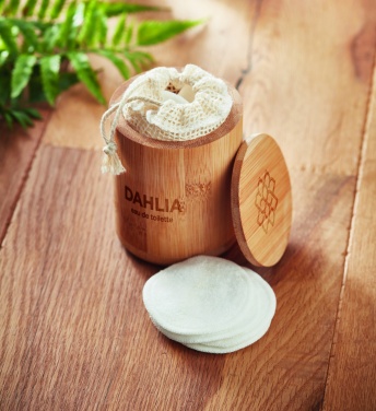 Logo trade liikelahjat mainoslahjat kuva: Bambu vanulappu rasia