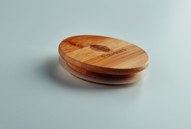 Logo trade liikelahja mainoslahja tuotekuva: Bambu borosilikaattilasi 450 ml Frankfurt