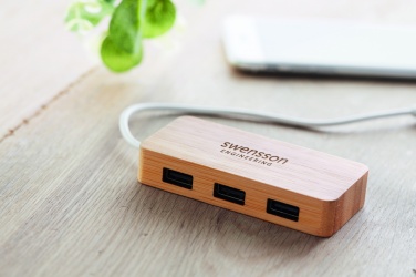 Logotrade mainoslahjat kuva: Bambu USB- keskitin