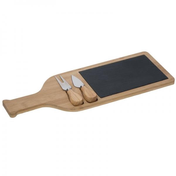 Logo trade liikelahjat mainoslahjat kuva: Juuston leikkuulauta liuskekivellä CALAIS