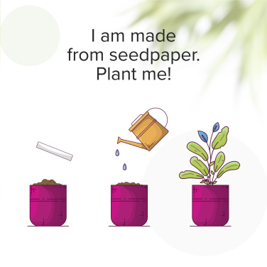 Logotrade liikelahja tuotekuva: Siemenpaperin kirjanmerkki