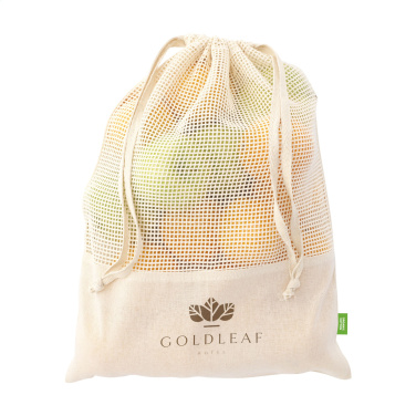 Logotrade mainoslahjat kuva: Natura Organic GOTS Mesh Bag (120 g/m²) hedelmäpussi