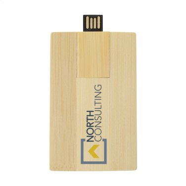 Logotrade mainoslahjat ja liikelahjat tuotekuva: Luottokortti USB Bamboo 8GB