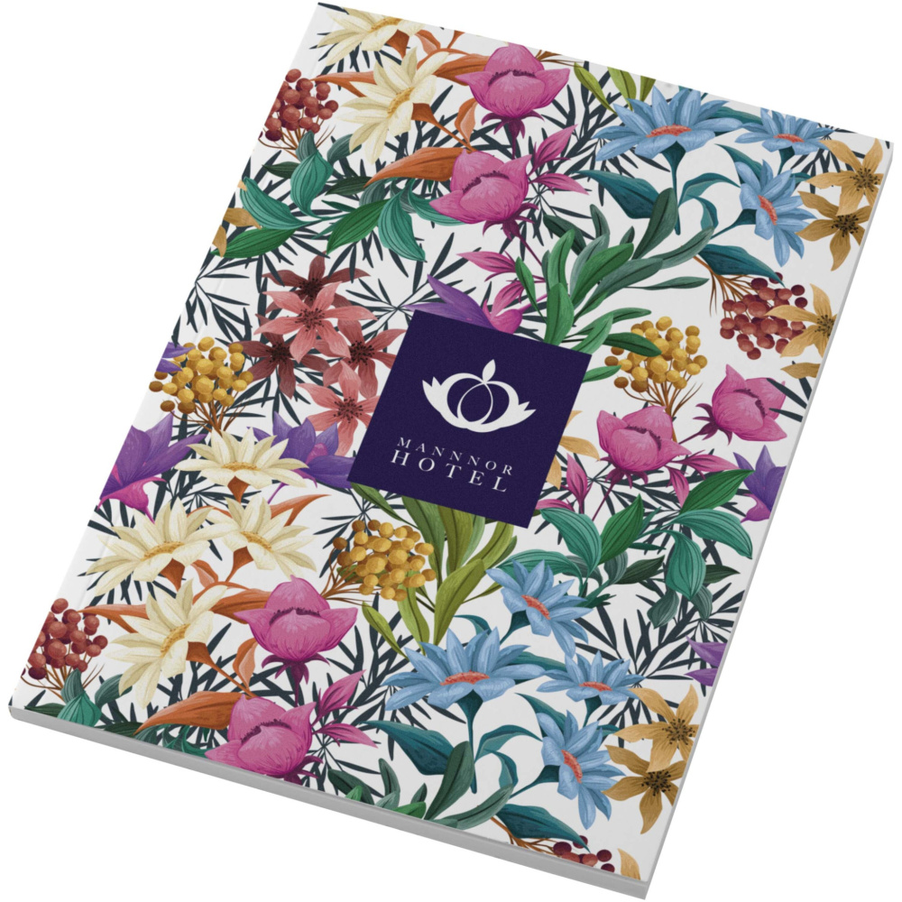 Logotrade liikelahja tuotekuva: Novella Austen pehmeäkantinen A5-muistivihko, 50 arkkia