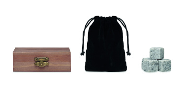 Logotrade mainoslahja ja liikelahja kuva: 9 kivijääkuutiota laatikossa
