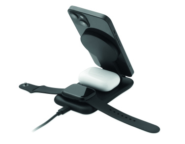 Logotrade mainoslahja ja liikelahja kuva: 3 in 1 langaton laturi 15W