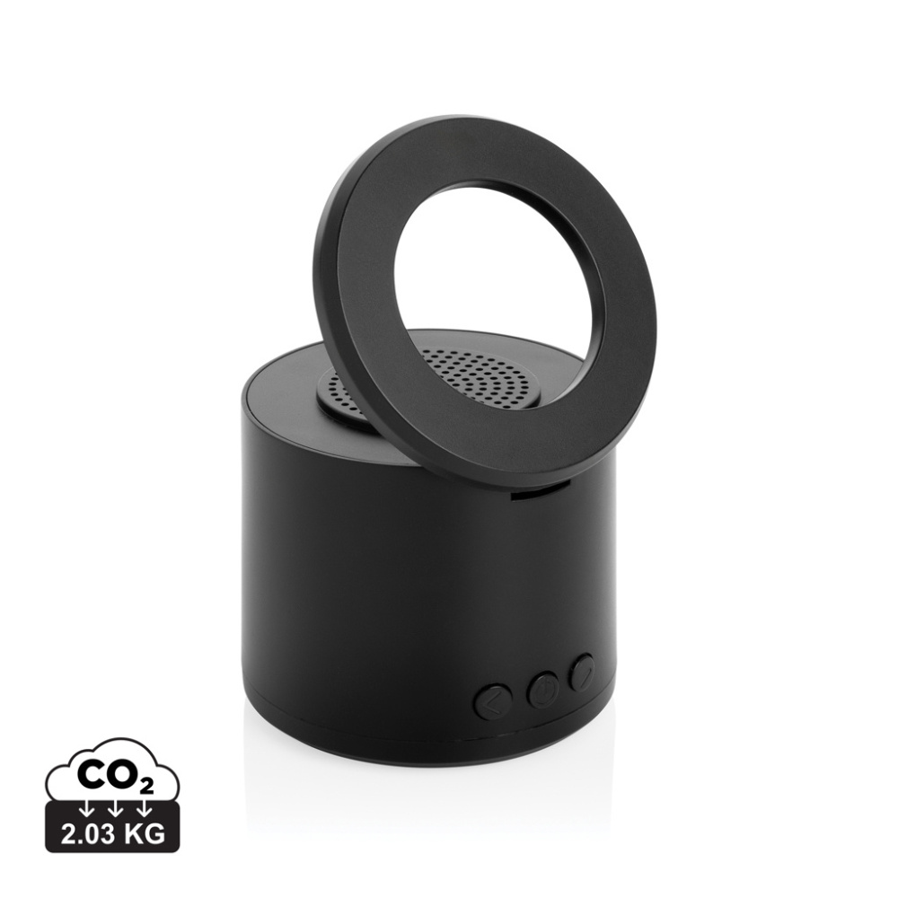 Logotrade mainoslahja ja liikelahja kuva: Magpulse RCS -3 W kaiutin, kierrätysmuovia, magneettipidike