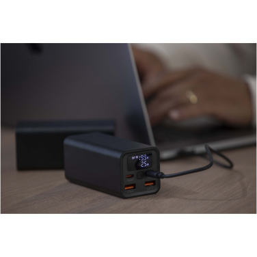 Logo trade liikelahja kuva: Acamar 20 000 mAh:n ja 70 W:n kannettavan tietokoneen varavirtalähde kierrätetystä alumiinista