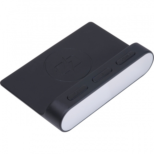 Logo trade mainoslahjat tuotekuva: Herätyskello ja langaton laturi ADELAIDE