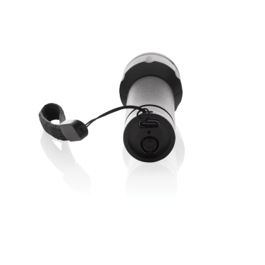 Logo trade liikelahjat mainoslahjat kuva: Flara RCS -kierrätysmuovinen USB-ladattava taskulamppu