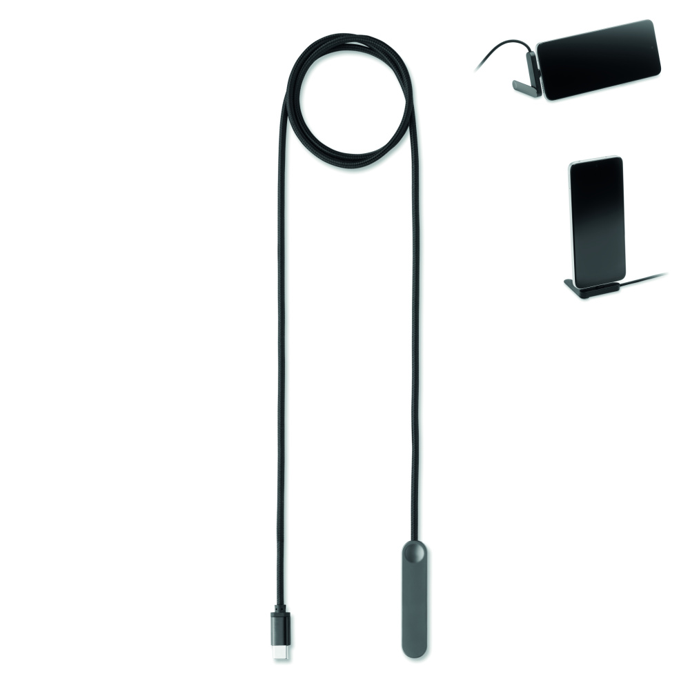 Logotrade mainostuote tuotekuva: 60 W:n USB-C-kaapelipuhelintel