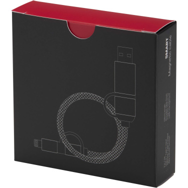 Logo trade liikelahjat mainoslahjat kuva: SMART 65 W, 100 cm, RCS-sertifioitu magneettinen 5-in-1-latauskaapeli