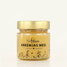 Kermainen kukkahunaja 300 g logolla — virolainen käsityölahja